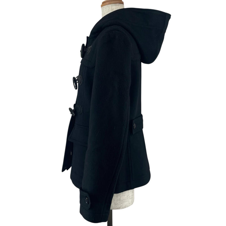 BURBERRY Duffel coat Domestic Nova Check Lining Short black wool Women 36