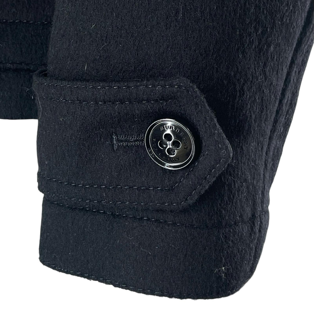 BURBERRY Duffel coat Domestic Nova Check Lining Short black wool Women 36