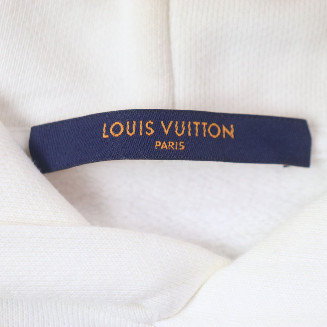 Very Good LOUIS VUITTON hoodie Staples Edition off white cotton mens M