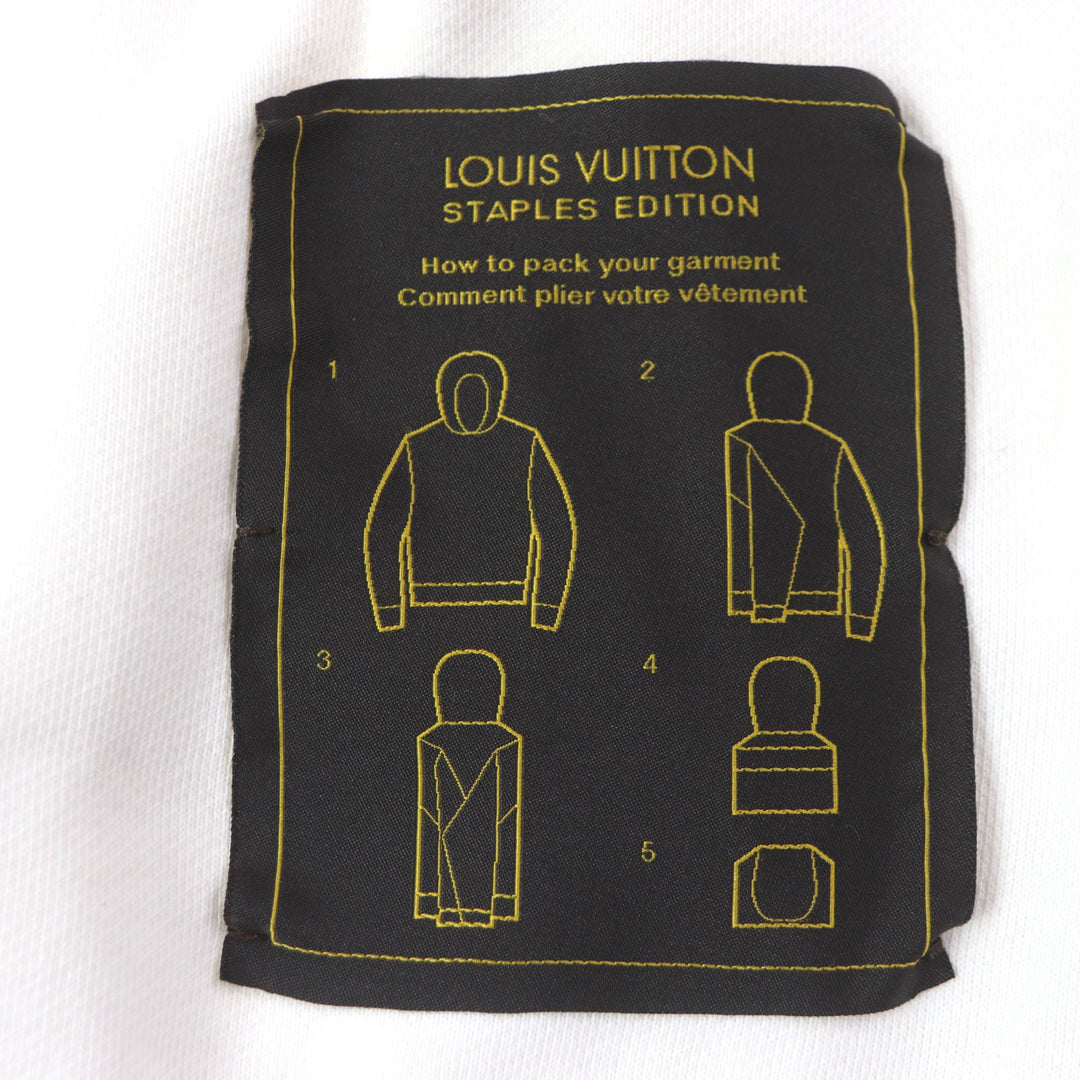 Very Good LOUIS VUITTON Parker Staples Edition With logo, hooded inside-out off white M