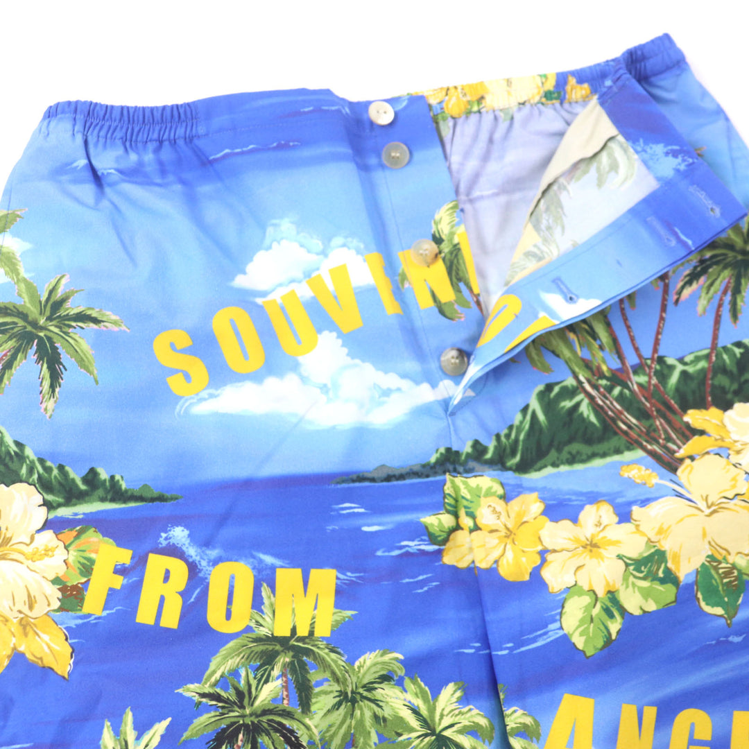 Pristine GUCCI Shorts Button fly half aloha shorts blue cotton mens 46 672698