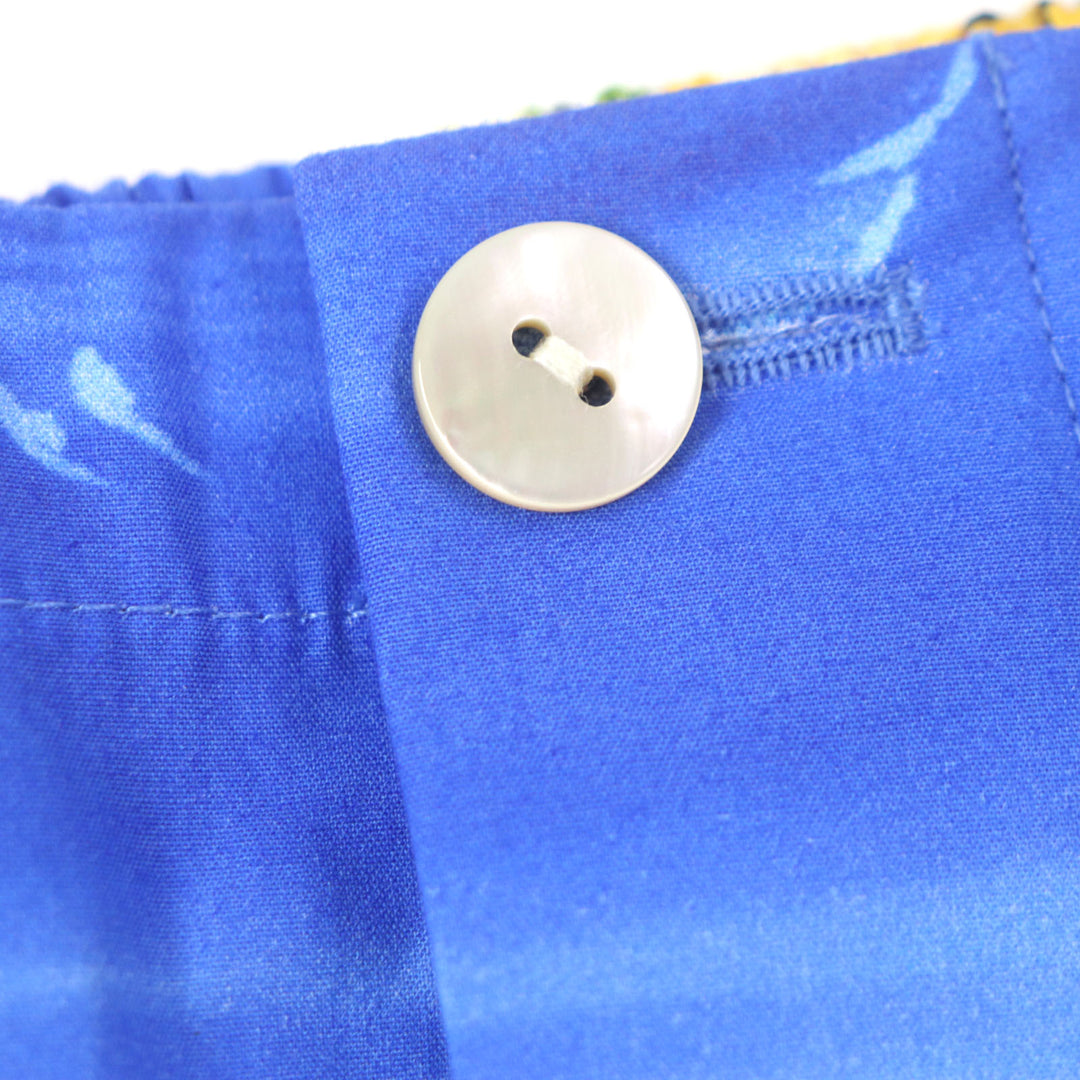 Pristine GUCCI Shorts Button fly half aloha shorts blue cotton mens 46 672698