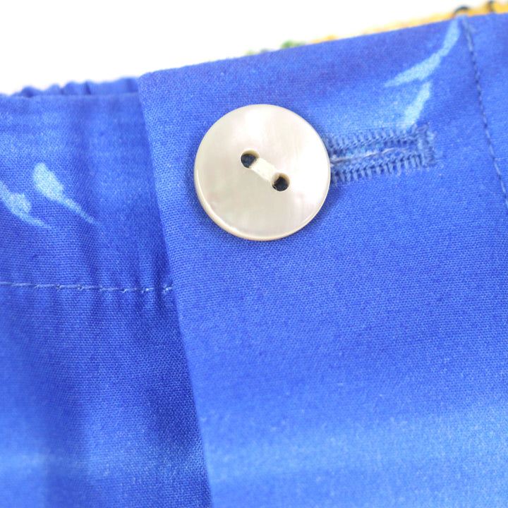 Pristine GUCCI Shorts Button fly half aloha shorts blue cotton mens 46 672698