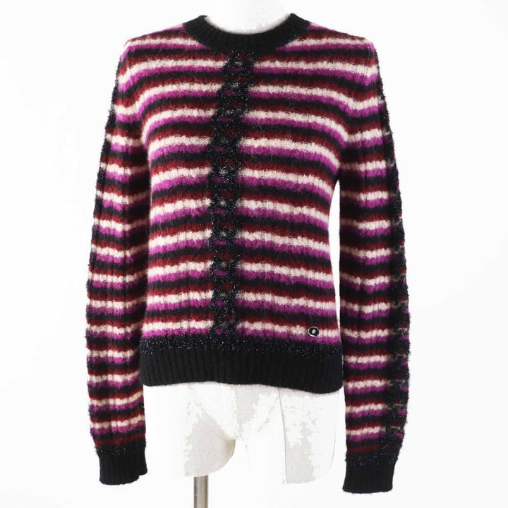 Excellent CHANEL knit COCO Mark Chain Long Sleeve Multi Women 34 P75766