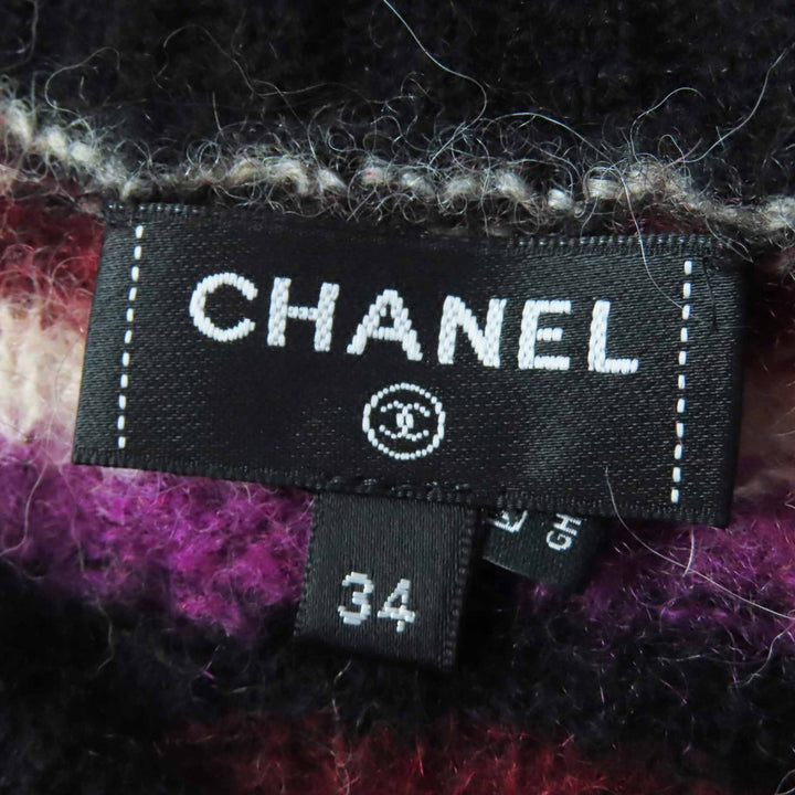 Excellent CHANEL knit COCO Mark Chain Long Sleeve Multi Women 34 P75766