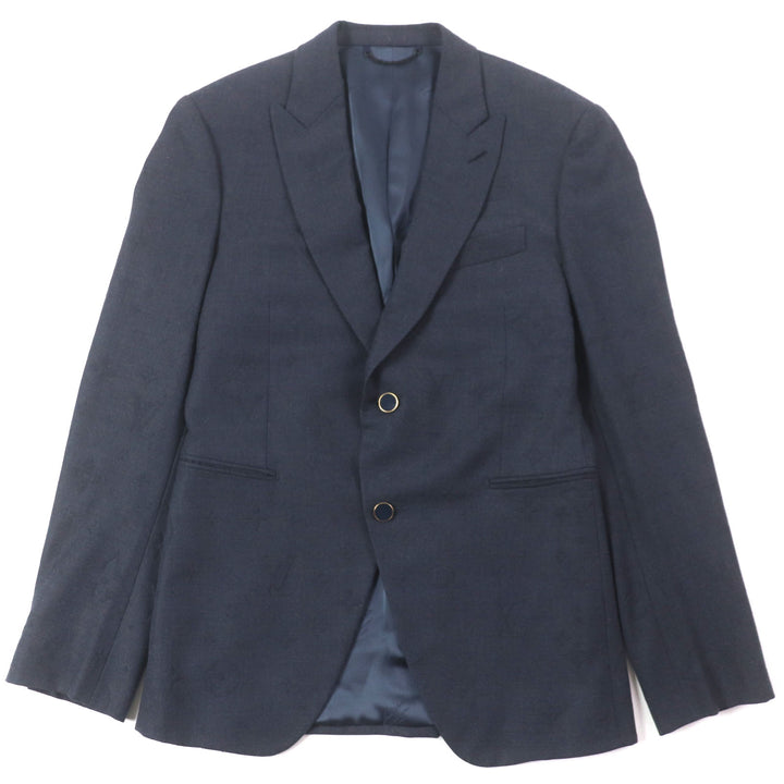 Great LOUIS VUITTON tailored jacket LV&FLOWER Navy polyester mens 48 HKFJ5E