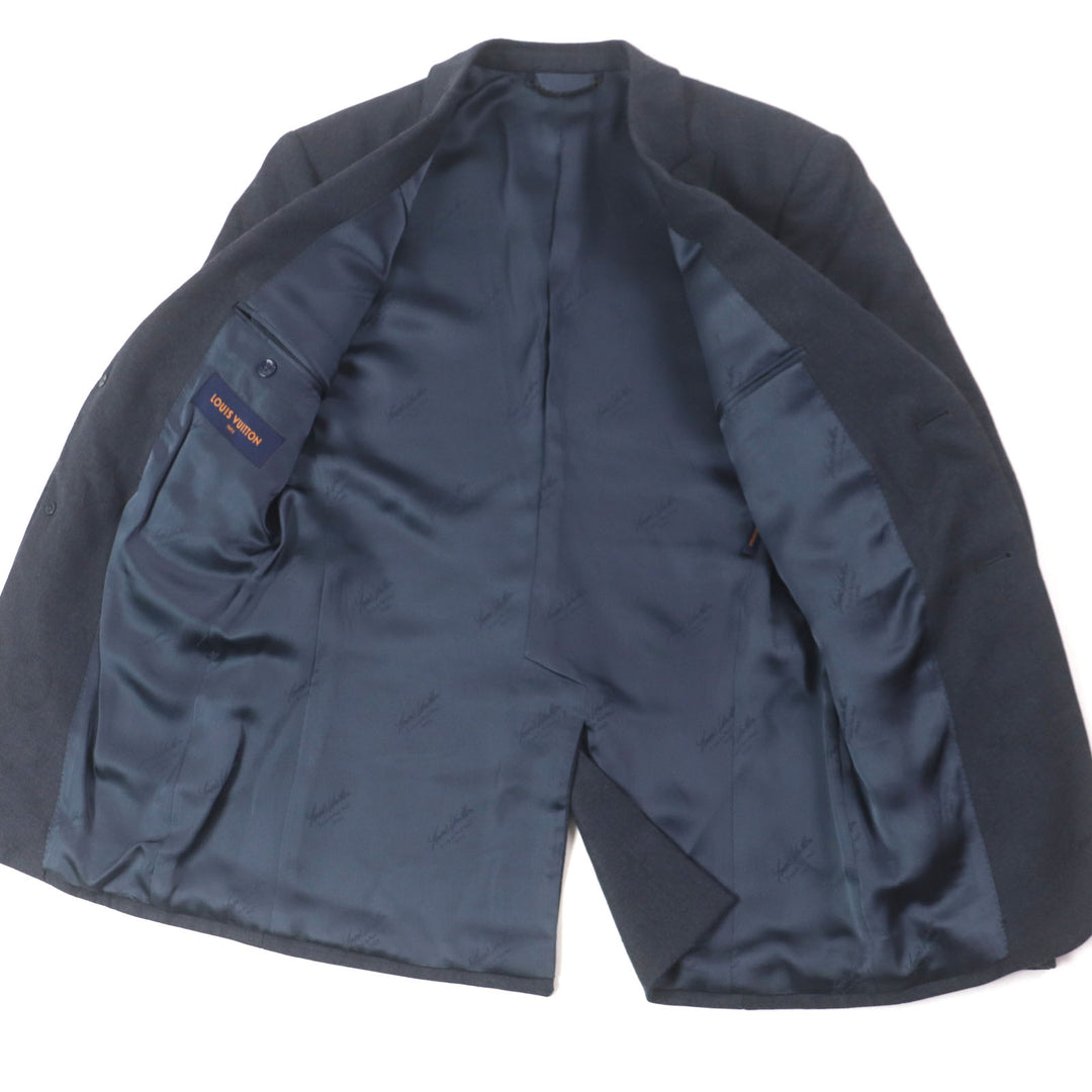 LOUIS VUITTON tailored jacket LV&FLOWER Navy polyester mens 48 HKFJ5E