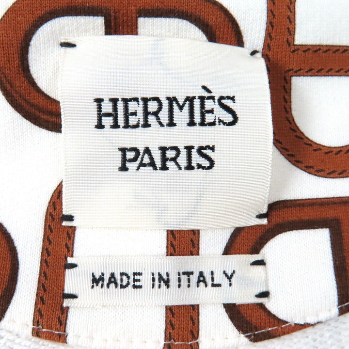 Pristine HERMES Blouson Serie Button Chaine d'Ancre Jacket cotton Women 34