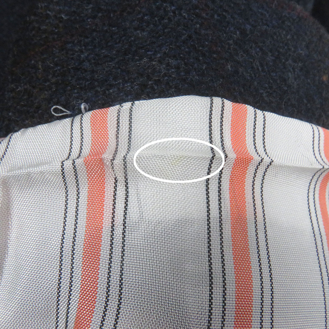 Excellent HERMES tailored jacket Windowpane Single Unconstructed Navy cashmere