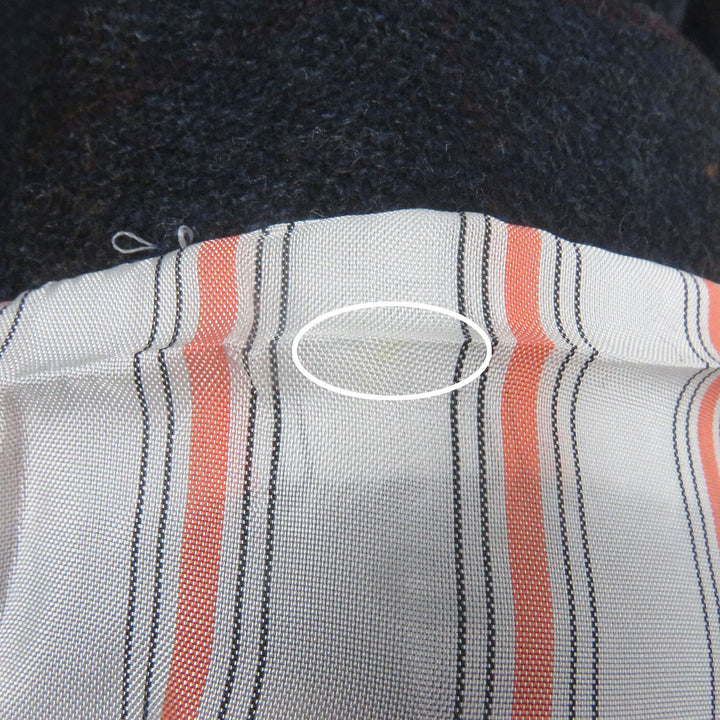 Excellent HERMES tailored jacket Windowpane Single Unconstructed Navy cashmere