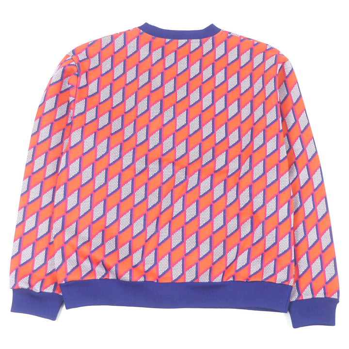 Pristine LOUIS VUITTON sweat Diamond Damier all-over knit Orange cotton mens L