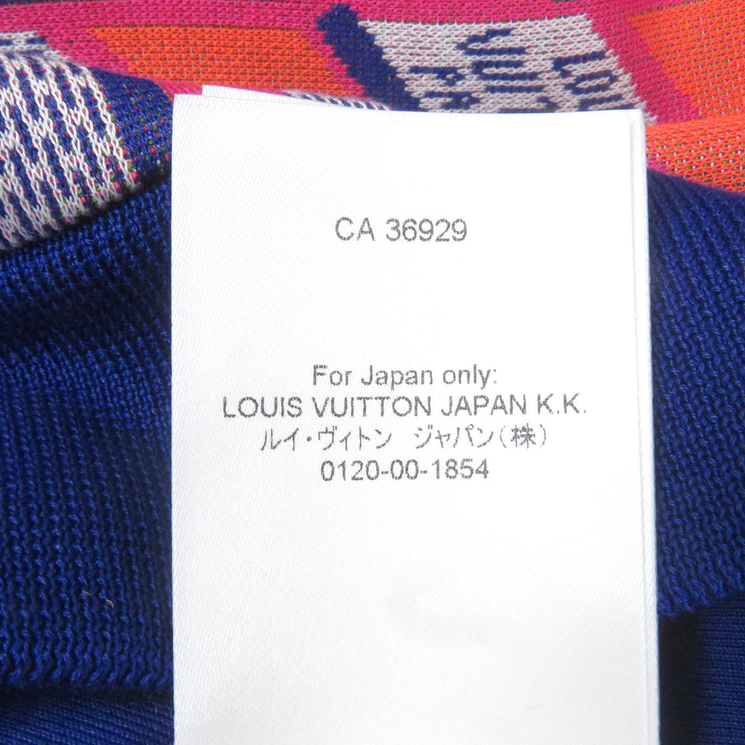 Pristine LOUIS VUITTON sweat Diamond Damier all-over knit Orange cotton mens L