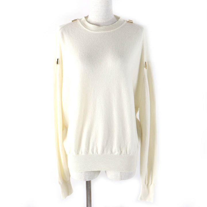 Excellent LOUIS VUITTON knit Cashmere pullover Bianco Latte cashmere S 1ABT67