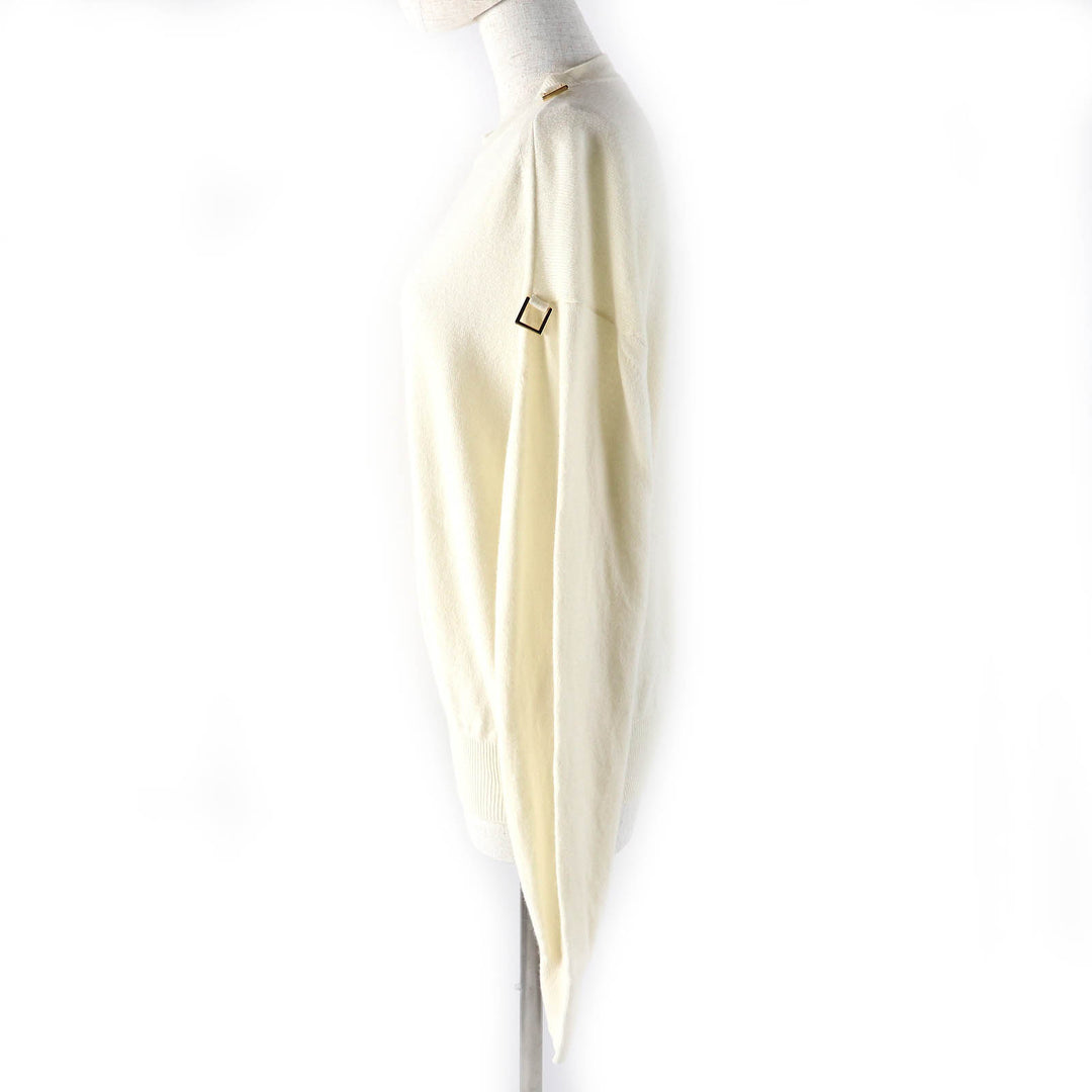 Excellent LOUIS VUITTON knit Cashmere pullover Bianco Latte cashmere Women S 1ABT67