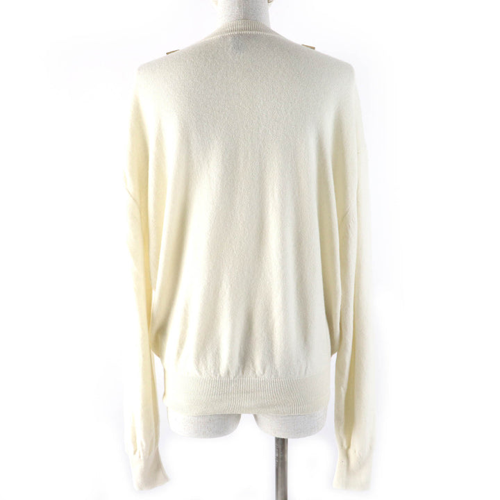Excellent LOUIS VUITTON knit Cashmere pullover Bianco Latte cashmere S 1ABT67