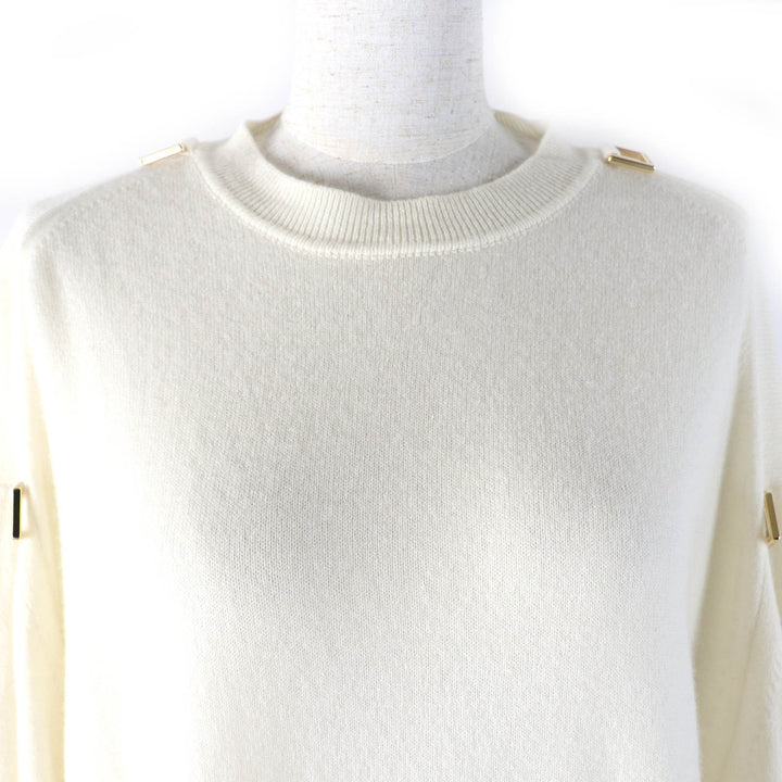 Excellent LOUIS VUITTON knit Cashmere pullover Bianco Latte cashmere Women S 1ABT67