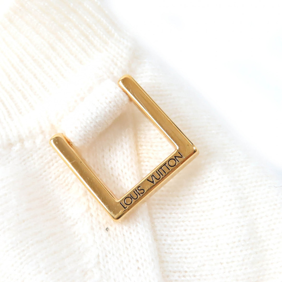 Excellent LOUIS VUITTON knit Cashmere pullover Bianco Latte cashmere S 1ABT67