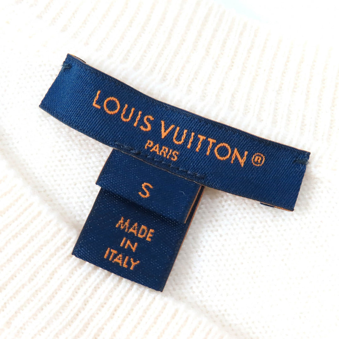 Excellent LOUIS VUITTON knit Cashmere pullover Bianco Latte cashmere Women S 1ABT67
