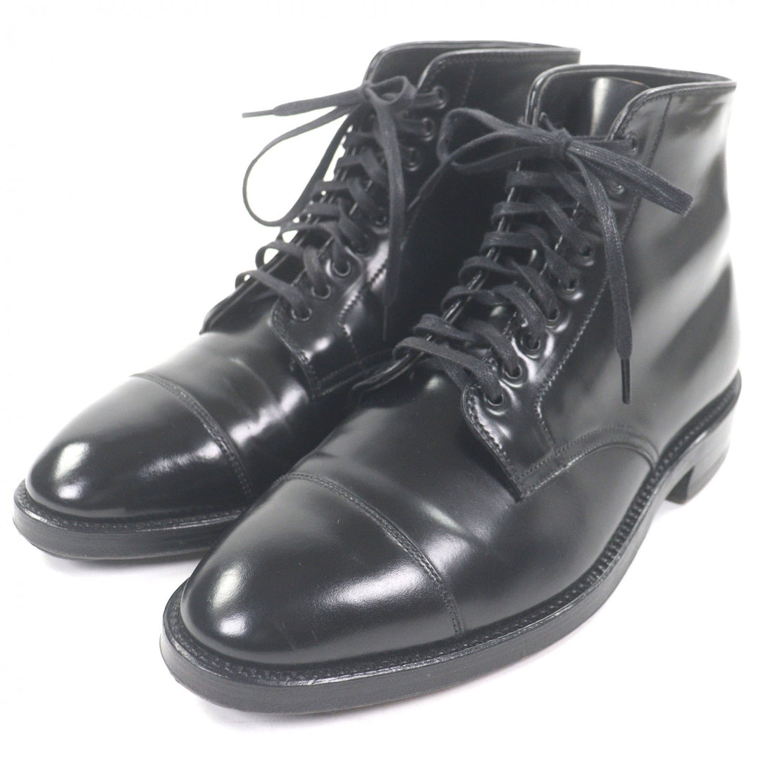 Great ALDEN Ankle boots Cap toe straight tip black Cordovan mens 7 4065