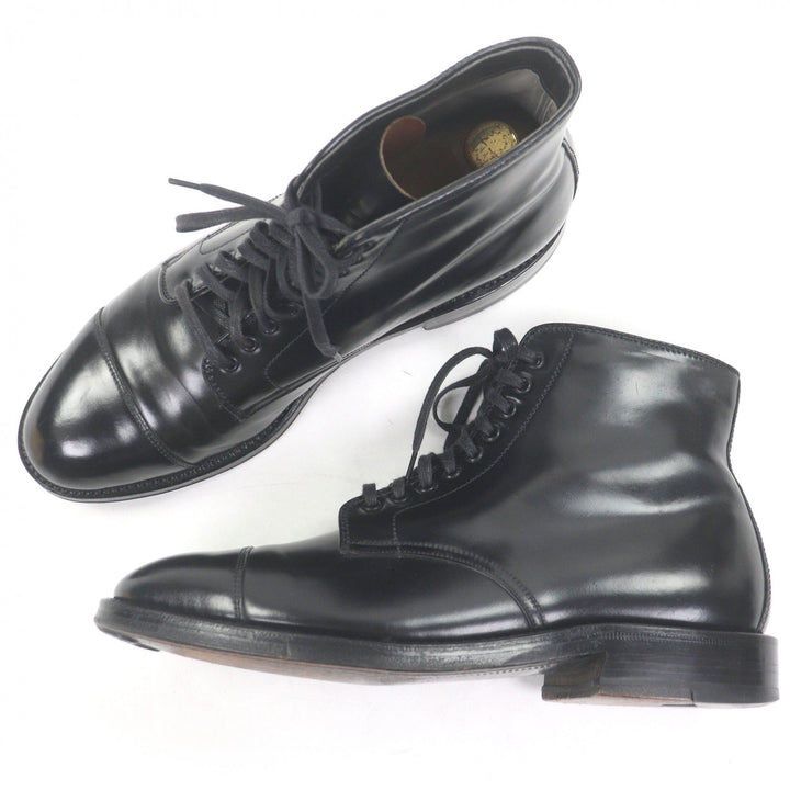 Great ALDEN Ankle boots Cap toe straight tip black Cordovan mens 7 4065