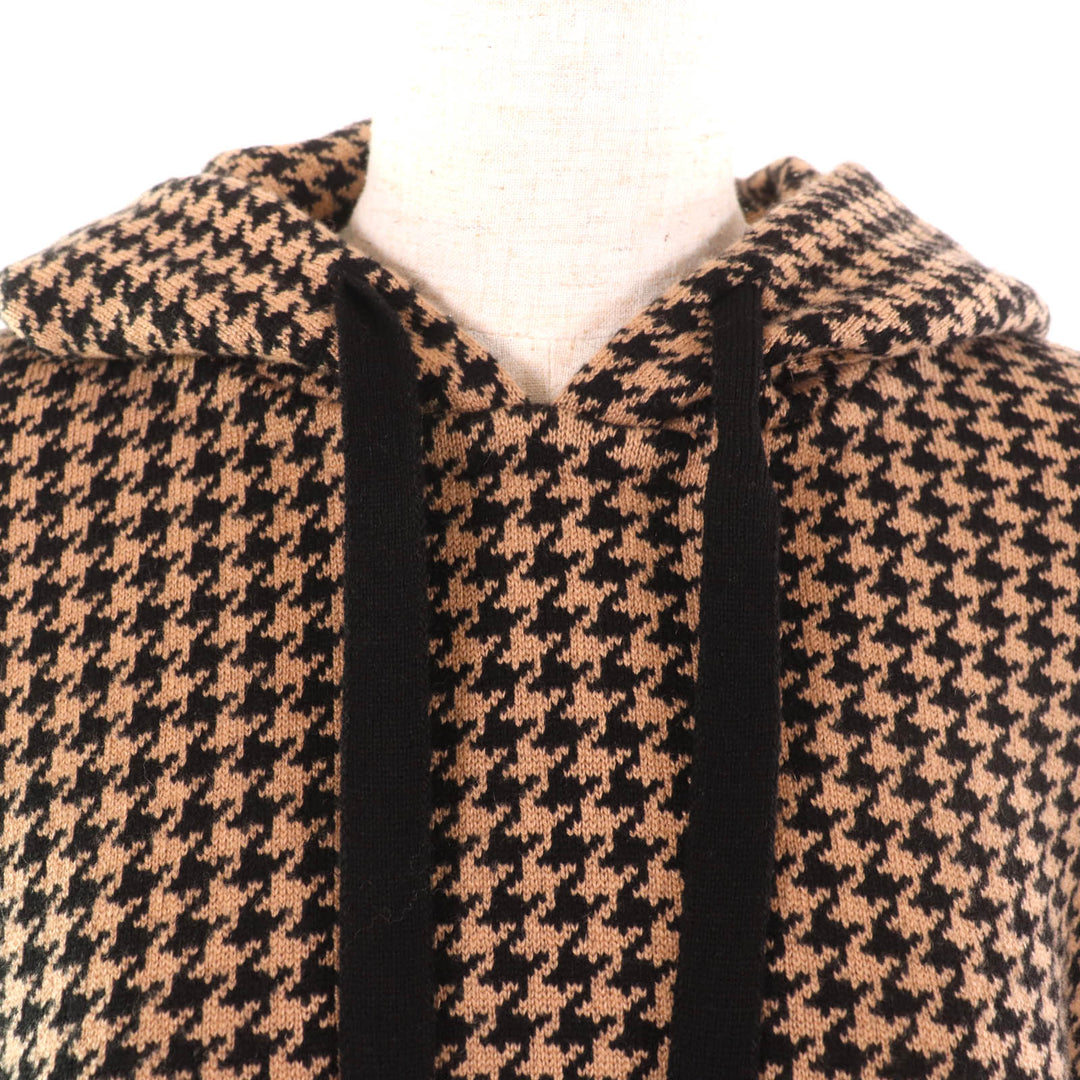 Excellent Christian Dior poncho Brown black cashmere Women 40 024C12AM035