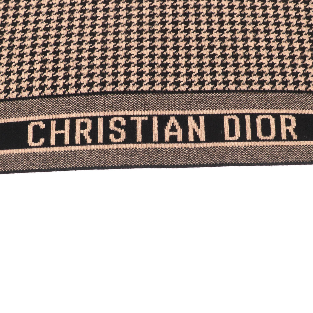 Excellent Christian Dior poncho Brown black cashmere Women 40 024C12AM035