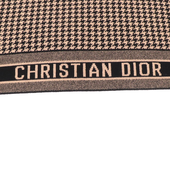 Excellent Christian Dior poncho Brown black cashmere Women 40 024C12AM035