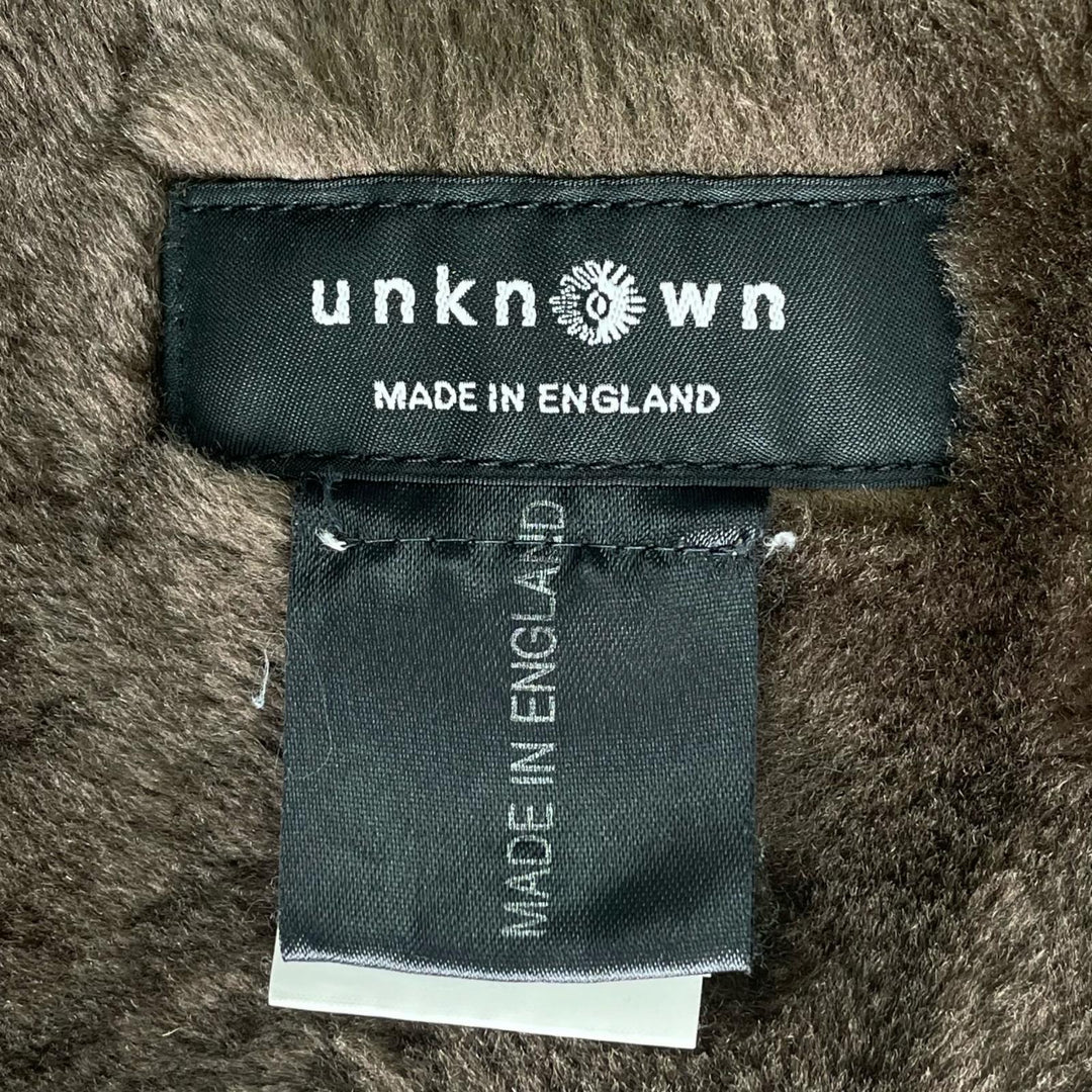 Very Good UNKNOWN Mouton coat Buffalo toggle button, hooded Sheepskin Women 6