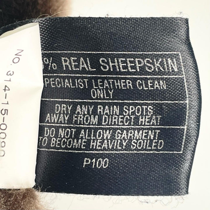 Very Good UNKNOWN Mouton coat Buffalo toggle button, hooded Sheepskin Women 6