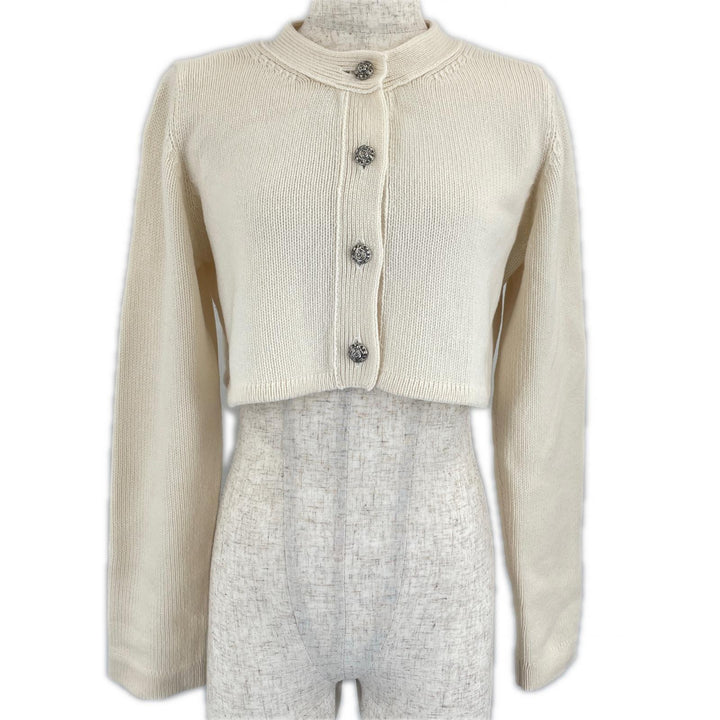 Excellent FOXEY cardigan Cropped length, cashmere Women 40 40332-KAJFZ15MK