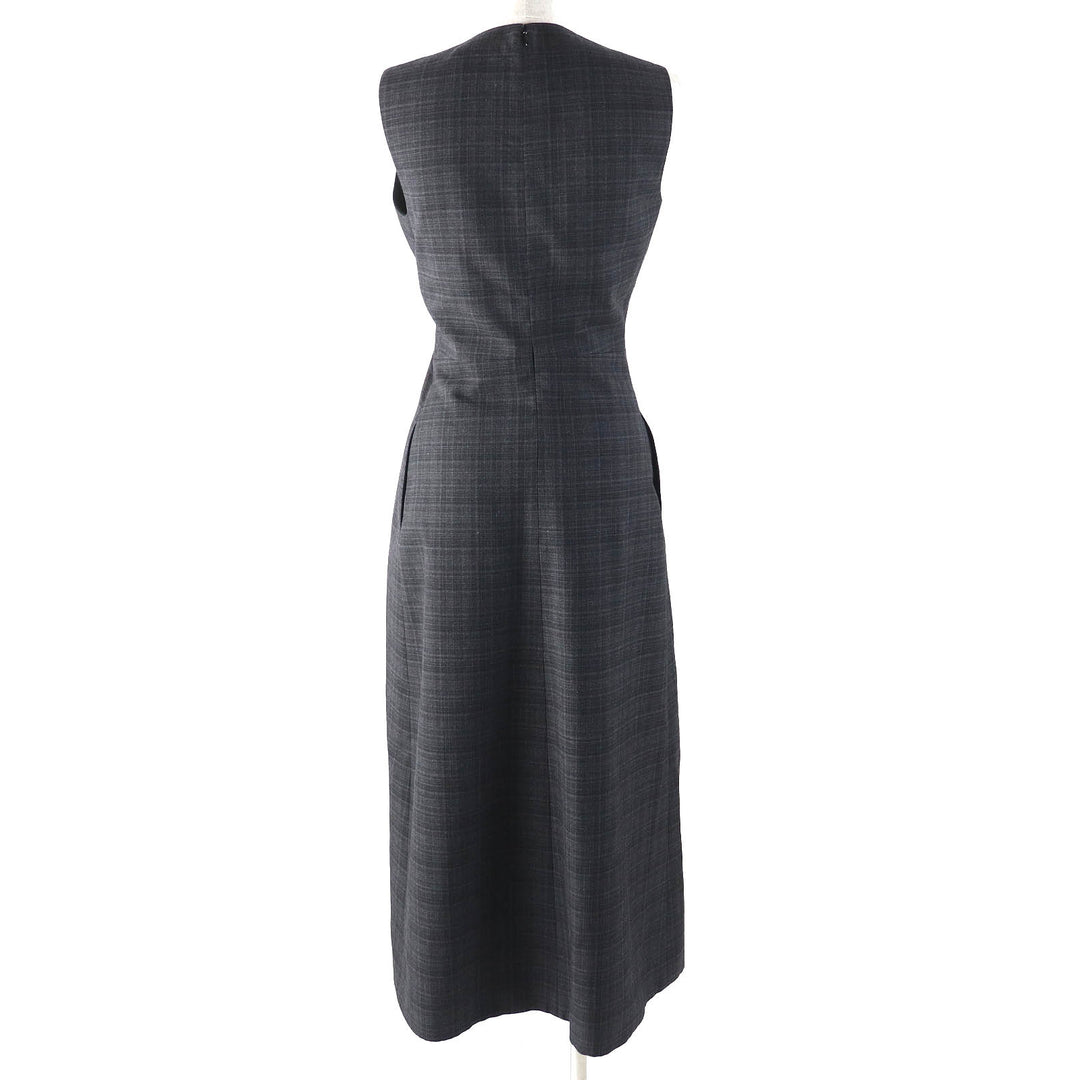 Excellent Christian Dior one piece Checked long dress with ribbon 38 341R30A1518