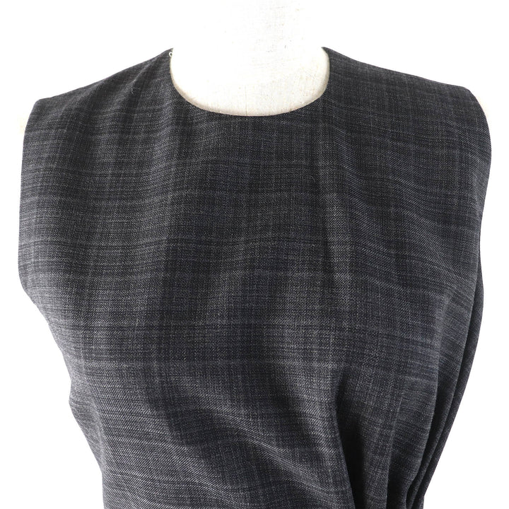 Excellent Christian Dior one piece Checked long dress with ribbon 38 341R30A1518