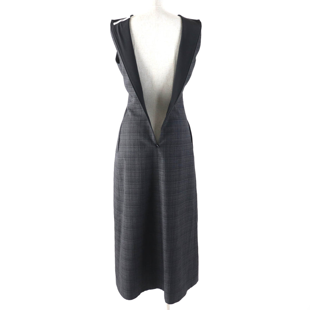 Excellent Christian Dior one piece Checked long dress with ribbon 38 341R30A1518