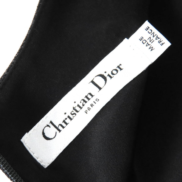 Excellent Christian Dior one piece Checked long dress with ribbon 38 341R30A1518