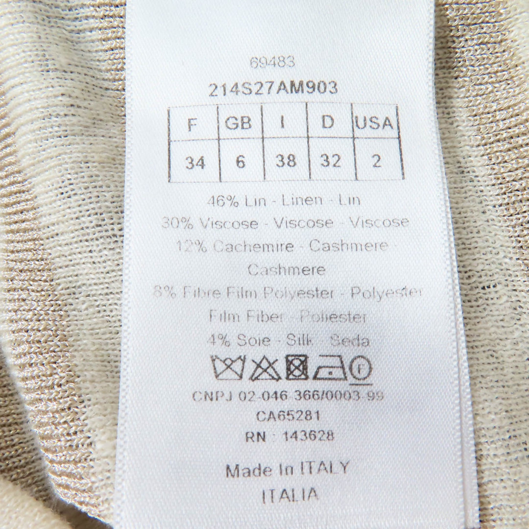 Great Christian Dior knit Linen, cashmere, silk blend,linen Women 38 214S27AM903