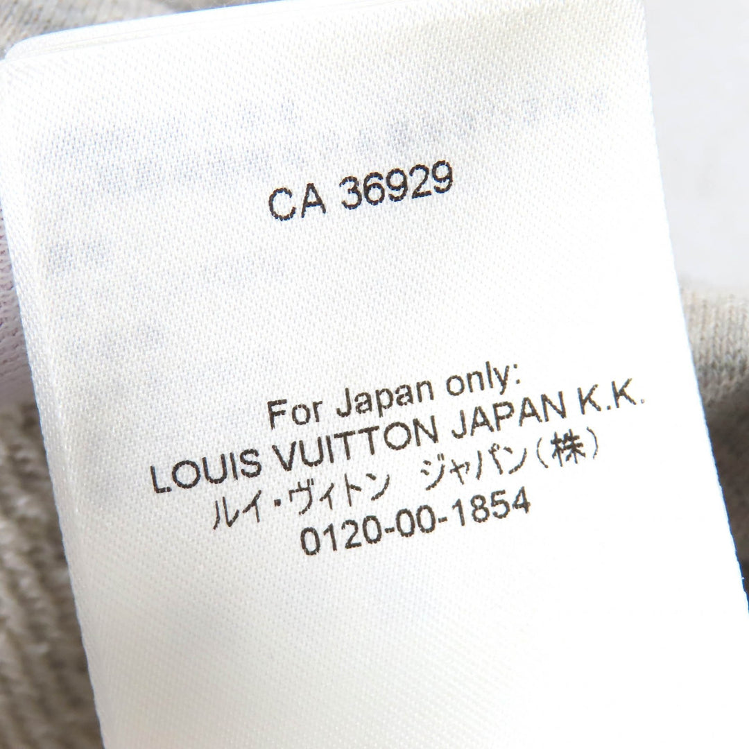 LOUIS VUITTON Parker Travel Stamp Crop Hoodie now pearl gray S