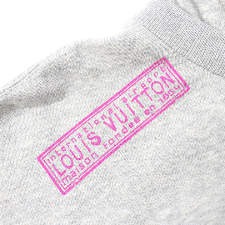 Excellent LOUIS VUITTON hoodie Travel Stamp CropHoodie pearl gray Women S 1AGDAG