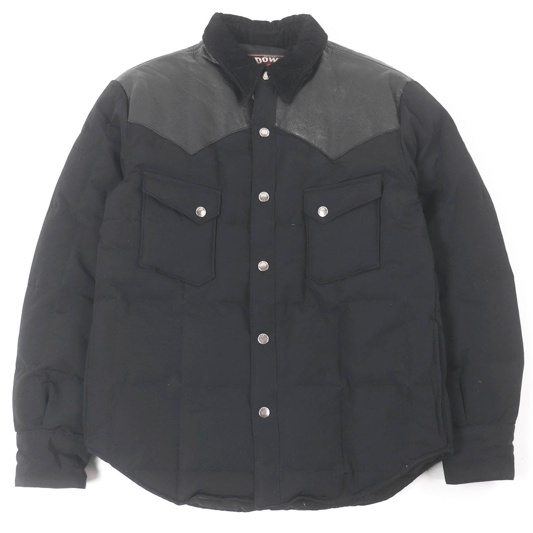Great SUGAR CANE Down jacket Leather yoke, black cotton M SC12342