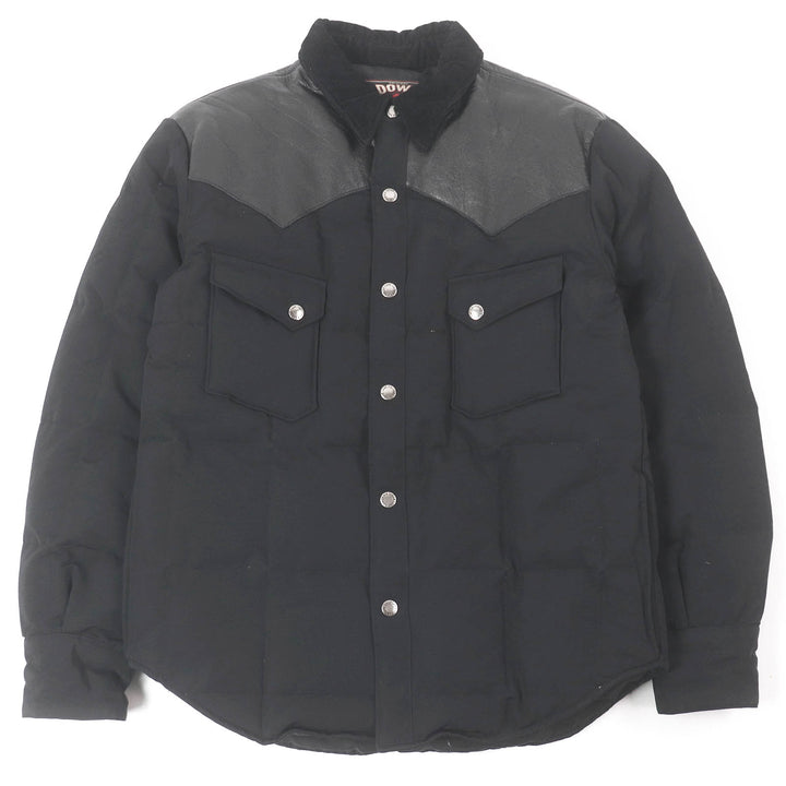 Great SUGAR CANE Down jacket Leather yoke, black cotton M SC12342