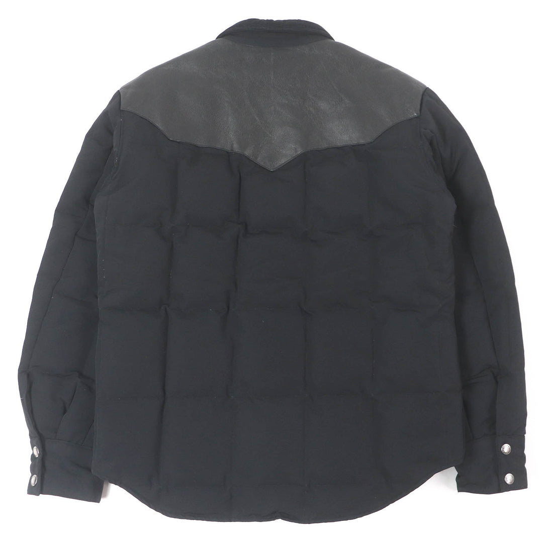 Great SUGAR CANE Down jacket Leather yoke, black cotton M SC12342