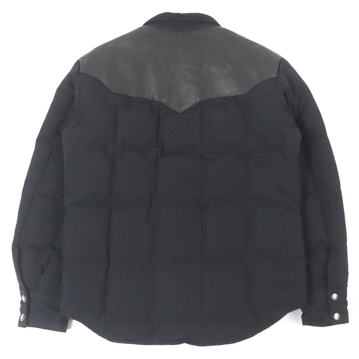 Great SUGAR CANE Down jacket Leather yoke, black cotton M SC12342