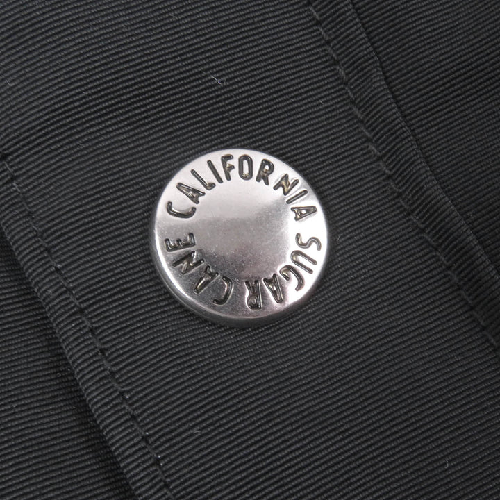 Great SUGAR CANE Down jacket Leather yoke, black cotton M SC12342