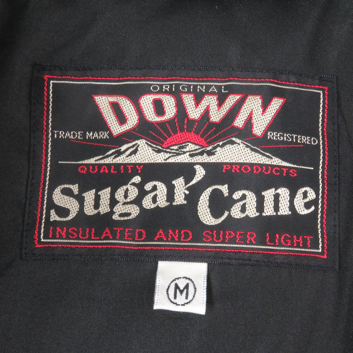 Great SUGAR CANE Down jacket Leather yoke, black cotton M SC12342