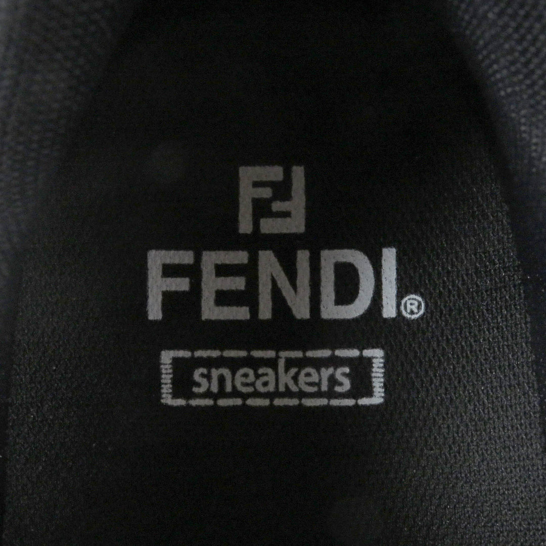 Pristine FENDI Low cut sneakers FASTER TRAINERS FF logo Zucca black mesh mens 6