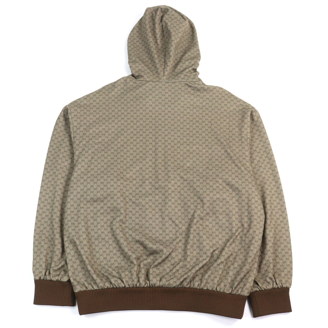 Excellent GUCCI hoodie Mini GG Jersey Sherry Line Interlocking G Half Zip men M