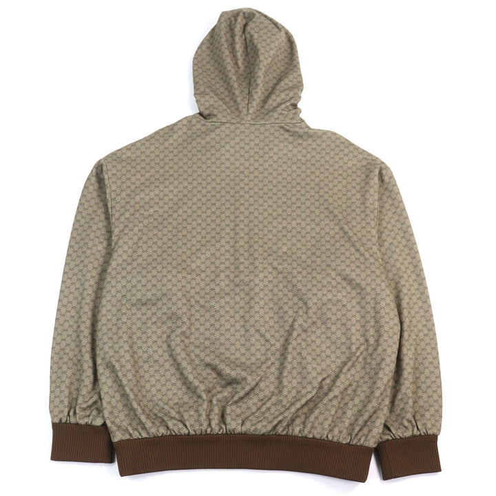 Excellent GUCCI hoodie Mini GG Jersey Sherry Line Interlocking G Half Zip men M