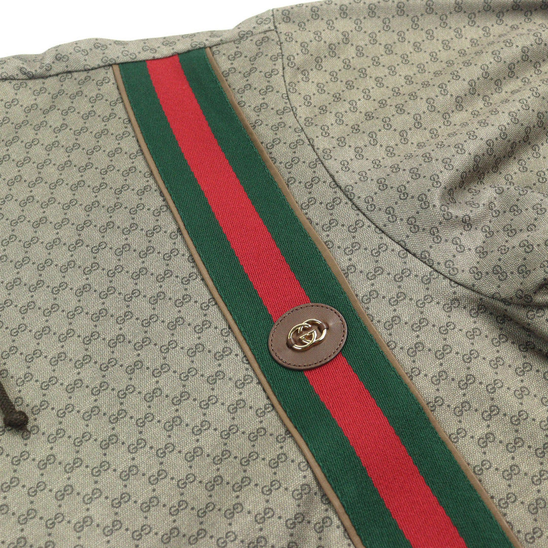 Excellent GUCCI hoodie Mini GG Jersey Sherry Line Interlocking G Half Zip men M