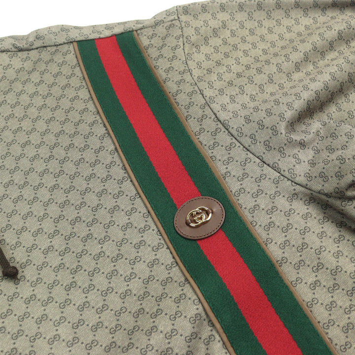Excellent GUCCI hoodie Mini GG Jersey Sherry Line Interlocking G Half Zip men M