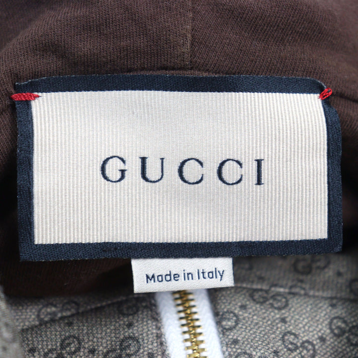 Excellent GUCCI hoodie Mini GG Jersey Sherry Line Interlocking G Half Zip men M 655153