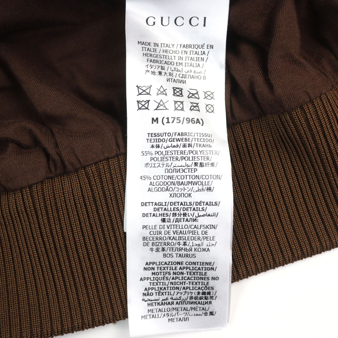 Excellent GUCCI hoodie Mini GG Jersey Sherry Line Interlocking G Half Zip men M 655153